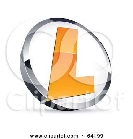 Royalty-Free (RF) Clipart Illustration of a Pre-Made Logo Of A Letter L In A Circle by beboy
