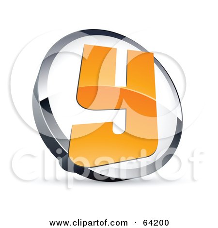 Royalty-Free (RF) Clipart Illustration of a Pre-Made Logo Of A Letter Y In A Circle by beboy