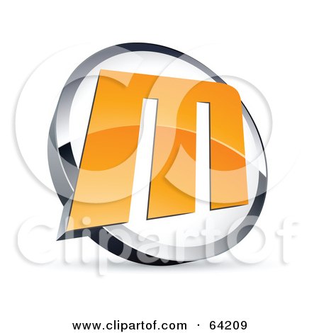 Royalty-Free (RF) Clipart Illustration of a Pre-Made Logo Of A Letter M In A Circle by beboy