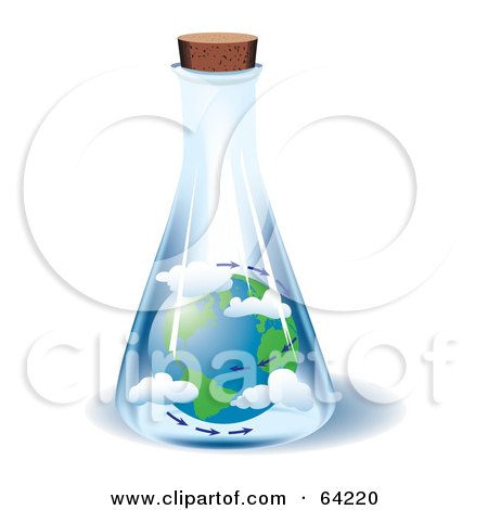 Royalty-Free (RF) Clipart Illustration of The Earth And Air Trapped In A Jar by Eugene