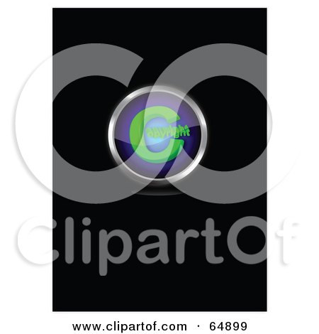 Royalty-Free (RF) Clipart Illustration of a Blue And Green Copyright Symbol Button by YUHAIZAN YUNUS