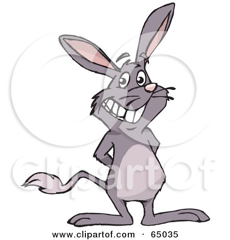Royalty-Free (RF) Clipart Illustration of a Grinning Bilby by Dennis Holmes Designs