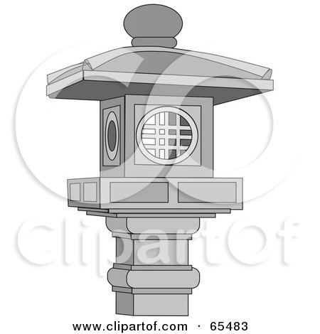 Royalty-Free (RF) Clipart Illustration of a Stone Lantern Furnishing by Dennis Holmes Designs