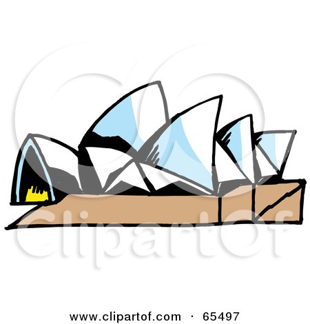 Royalty-Free (RF) Clipart Illustration of an Opera House by Dennis Holmes Designs