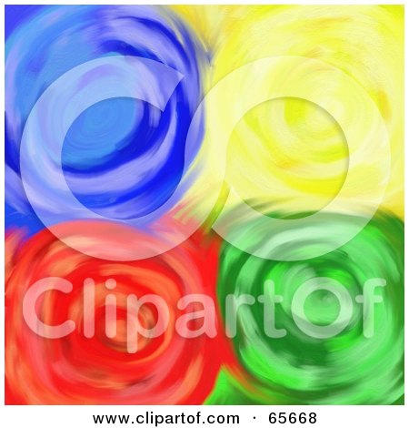 Royalty-Free (RF) Clipart Illustration of a Background Of Colorful Swirls by Prawny