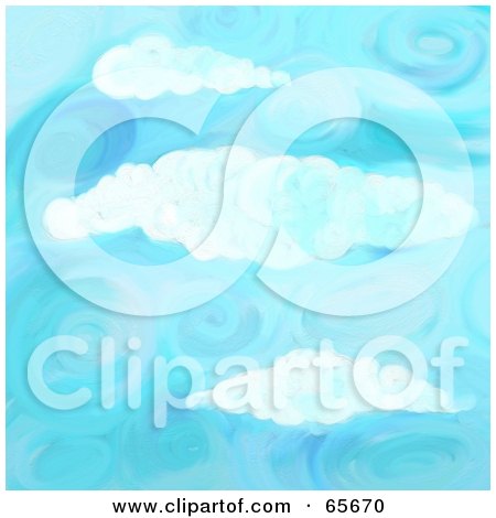 Royalty-Free (RF) Clipart Illustration of a Background Of Blue Skies - Version 3 by Prawny