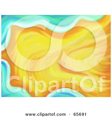 Royalty-Free (RF) Clipart Illustration of an Abstract Beach Background Of Sand And Water - Version 5 by Prawny