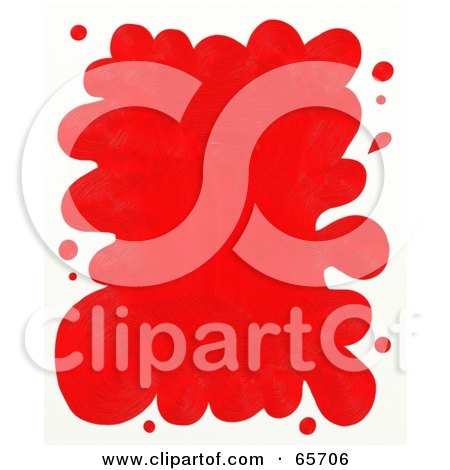 Royalty-Free (RF) Clipart Illustration of a Red Splodge Background With White Borders by Prawny