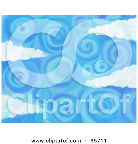 Royalty-Free (RF) Clipart Illustration of a Background Of Blue Skies - Version 4 by Prawny