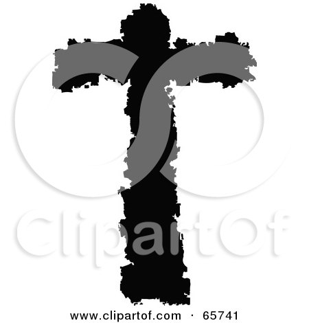 Royalty-Free (RF) Clipart Illustration of a Stylized Black Christian Cross by Prawny