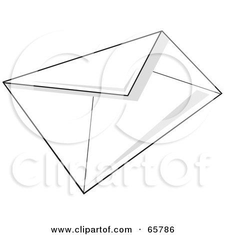 Royalty-Free (RF) Clipart Illustration of a White Envelope With Shadows by Prawny