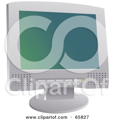 Royalty-Free (RF) Clipart Illustration of a Gray Computer Screen With A Gradient Screensaver by Prawny