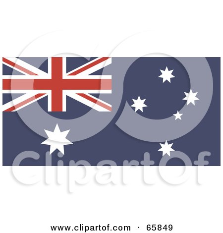 Royalty-Free (RF) Clipart Illustration of an Australia Flag Background by Prawny