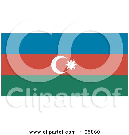 Royalty-Free (RF) Clipart Illustration of an Azerbaijan Flag Background by Prawny