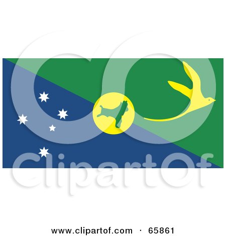 Royalty-Free (RF) Clipart Illustration of a Christmas Island Flag Background by Prawny