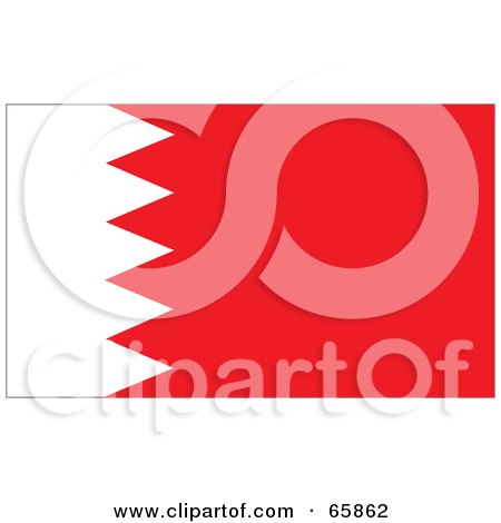 Royalty-Free (RF) Clipart Illustration of a Bahrain Flag Background by Prawny