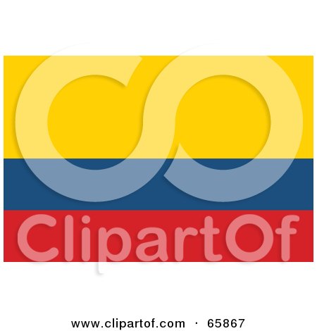Royalty-Free (RF) Clipart Illustration of a Colombia Flag Background by Prawny