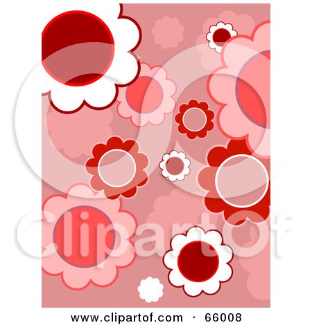 Royalty-Free (RF) Clipart Illustration of a Flower Design On A Pink Background by Prawny