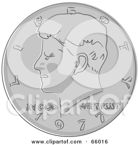 Royalty-Free (RF) Clipart Illustration of a Fifty Cent Coin by Prawny