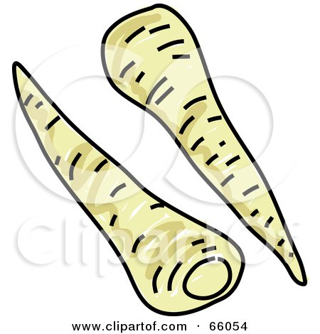 Royalty-Free (RF) Clipart Illustration of Two Parsnips by Prawny