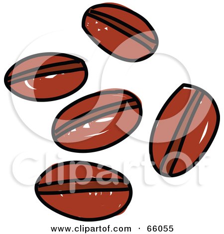 Royalty-Free (RF) Clipart Illustration of Sketched Coffee Beans by Prawny