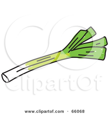 Royalty-Free (RF) Clipart Illustration of a Leek Stalk by Prawny