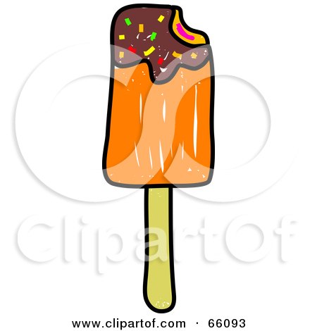 Royalty-Free (RF) Clipart Illustration of a Sketched Ice Lolly by Prawny