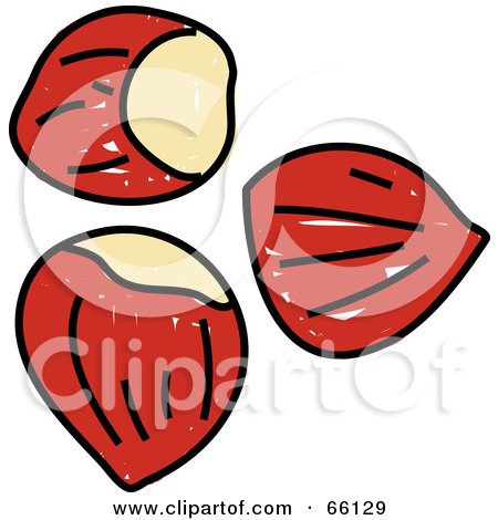 Royalty-Free (RF) Clipart Illustration of Sketched Chestnuts by Prawny