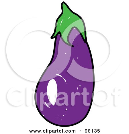 Royalty-Free (RF) Clipart Illustration of a Shiny Eggplant - Purple by Prawny