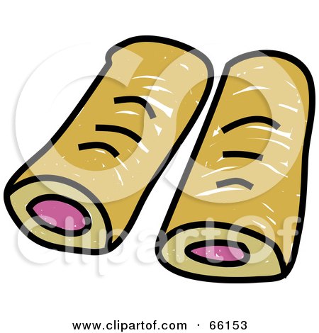 Royalty-Free (RF) Clipart Illustration of Sketched Sausage Rolls by Prawny