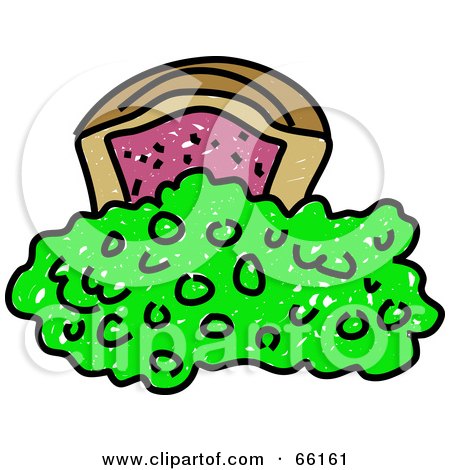 Royalty-Free (RF) Clipart Illustration of Sketched Pie And Peas by Prawny