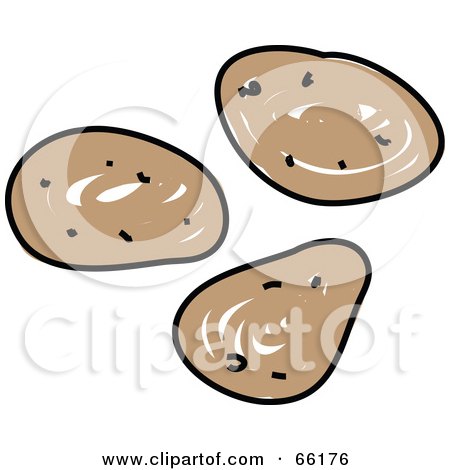 Royalty-Free (RF) Clipart Illustration of Three Potatoes by Prawny