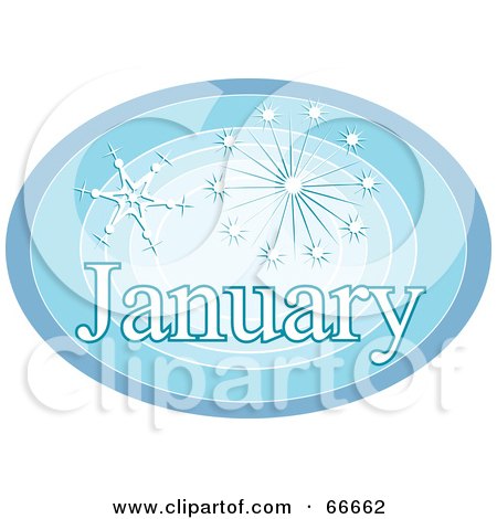 Royalty-Free (RF) Clipart Illustration of a Month Of January Snowflakes by Prawny