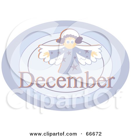 Royalty-Free (RF) Clipart Illustration of a Month Of December Angel by Prawny