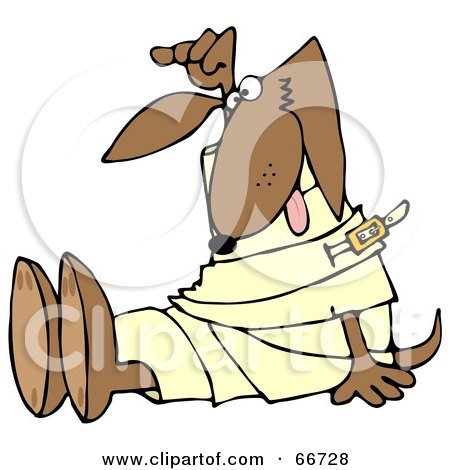 Royalty-Free (RF) Clipart Illustration of a Crazy Pooch in a Straight Jacket by djart