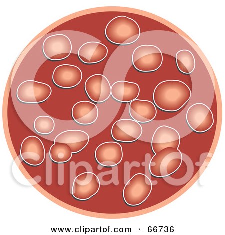 Royalty-Free (RF) Clipart Illustration of a Circle of Red Blood Cells by Prawny