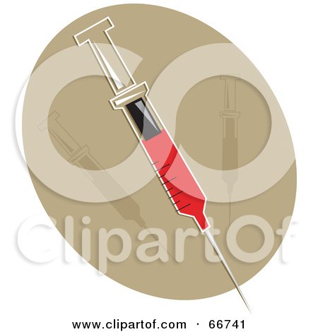 Royalty-Free (RF) Clipart Illustration of a Blood Filled Syringe by Prawny