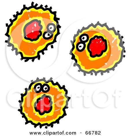 Royalty-Free (RF) Clipart Illustration of Three Herpes Viruses by Prawny