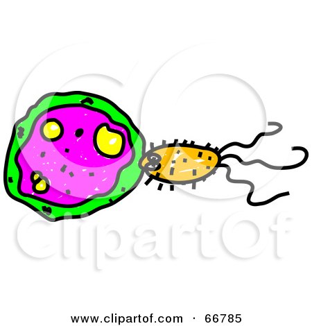 Royalty-Free (RF) Clipart Illustration of Yellow And Pink Micro Organisms by Prawny