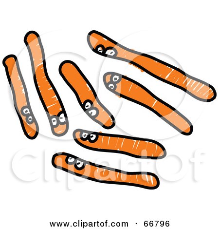 Royalty-Free (RF) Clipart Illustration of Orange Bird Flu Spores by Prawny
