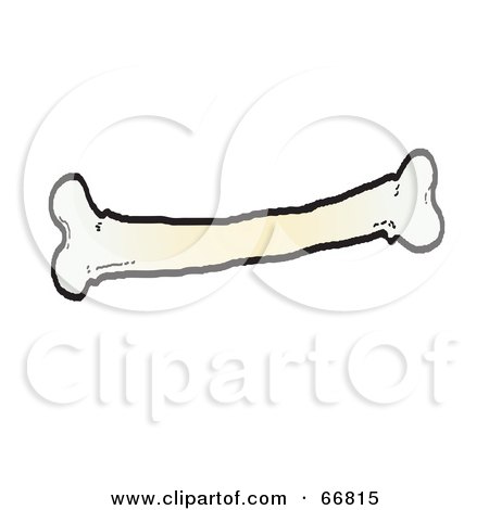 Royalty-Free (RF) Clipart Illustration of a Long White Bone by Snowy