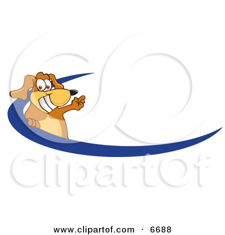Brown Dog Mascot Cartoon Character Logo Clipart Picture by Toons4Biz