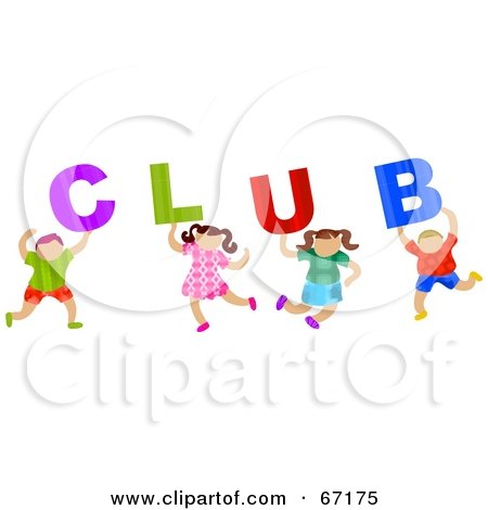 Royalty-Free (RF) Clipart Illustration of Children With CLUB Text by Prawny