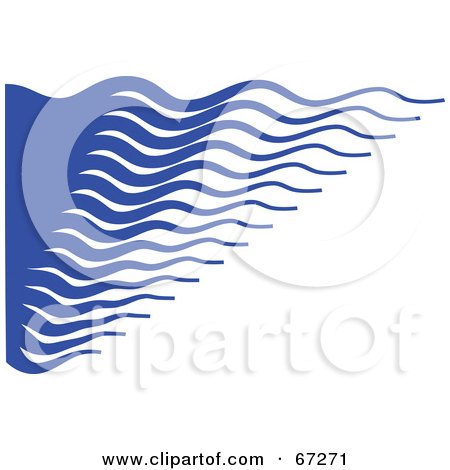 Royalty-Free (RF) Clipart Illustration of Blue Curvy Waves by Prawny