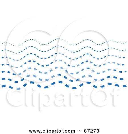 Royalty-Free (RF) Clipart Illustration of Blue Dotted Waves by Prawny