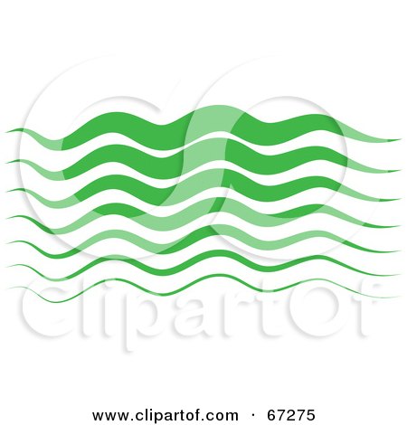 Royalty-Free (RF) Clipart Illustration of Green Curvy Waves by Prawny