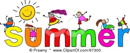 Royalty-Free (RF) Clipart Illustration of Children With SUMMER Text by Prawny