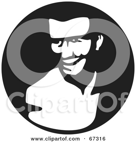 Royalty-Free (RF) Clipart Illustration of a Black And White Tough Man by Prawny