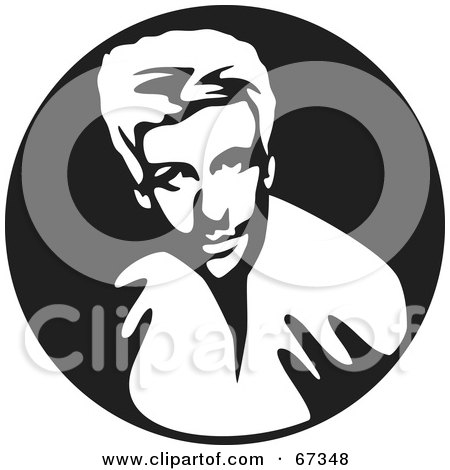 Royalty-Free (RF) Clipart Illustration of a Black And White Handsome Man by Prawny