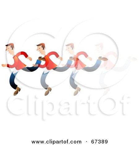 Royalty-Free (RF) Clipart Illustration of a Running Man In Motion by Prawny